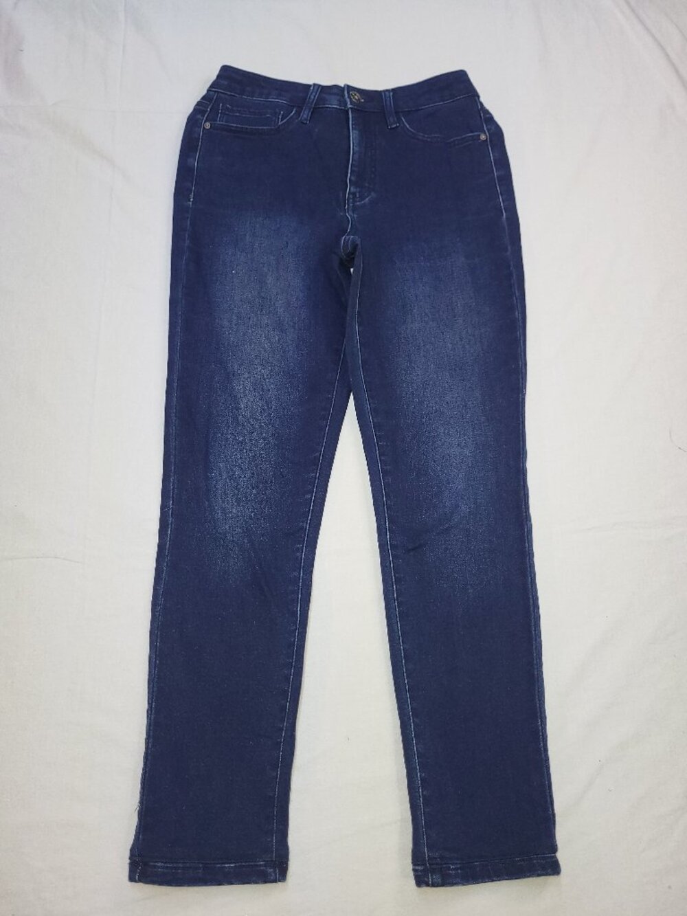 Parasuco Dark Wash Stretch Denim Jeans Size 6 Slim Straight Leg Y2K Casual Core